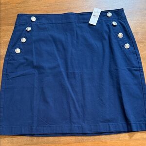 LOFT New Sz 14 Navy Sailor-Button Mini Skirt